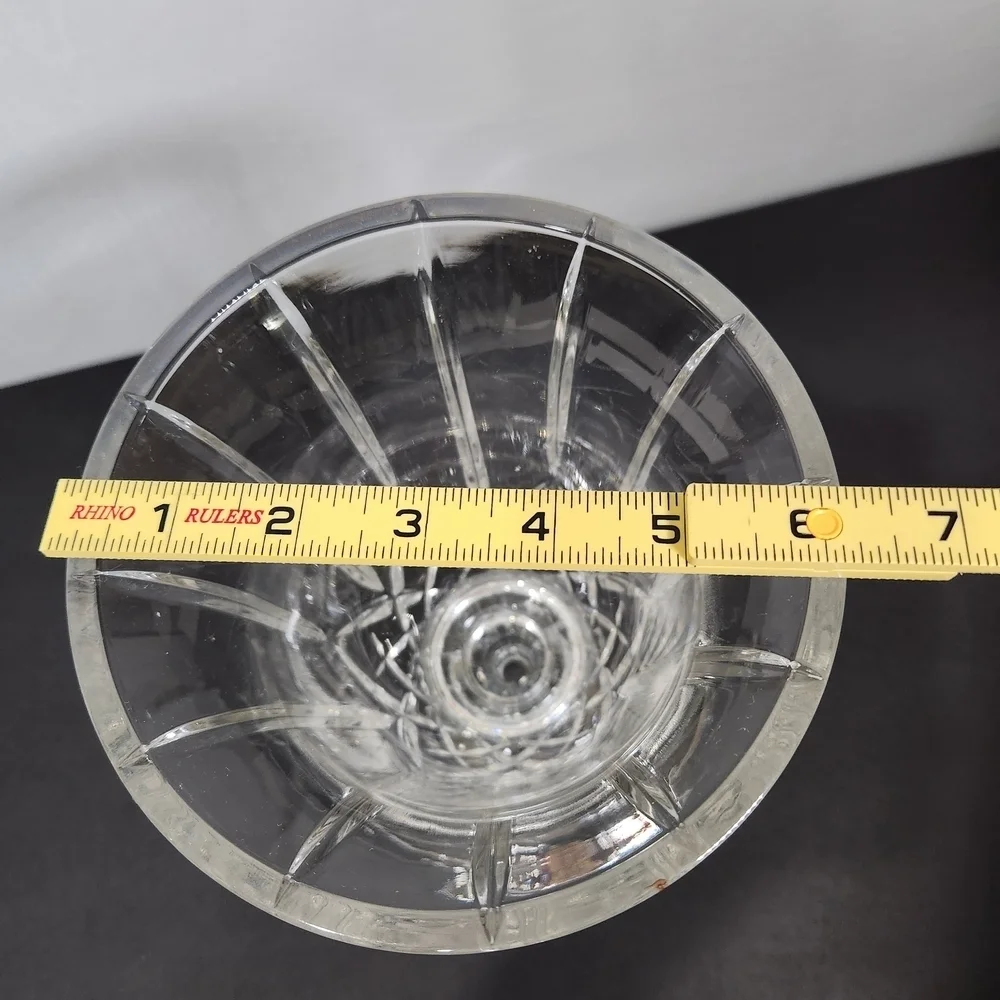 Vintage 24% Lead Crystal 2 Peice Candle Holder with Intricate Accents.